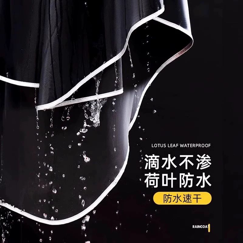 전기 자전거 우비 전신 남성 장마철 판초 폭풍우 여성 4XL 무거울림 짙은 파랑 두꺼운 A - 상세 이미지 4