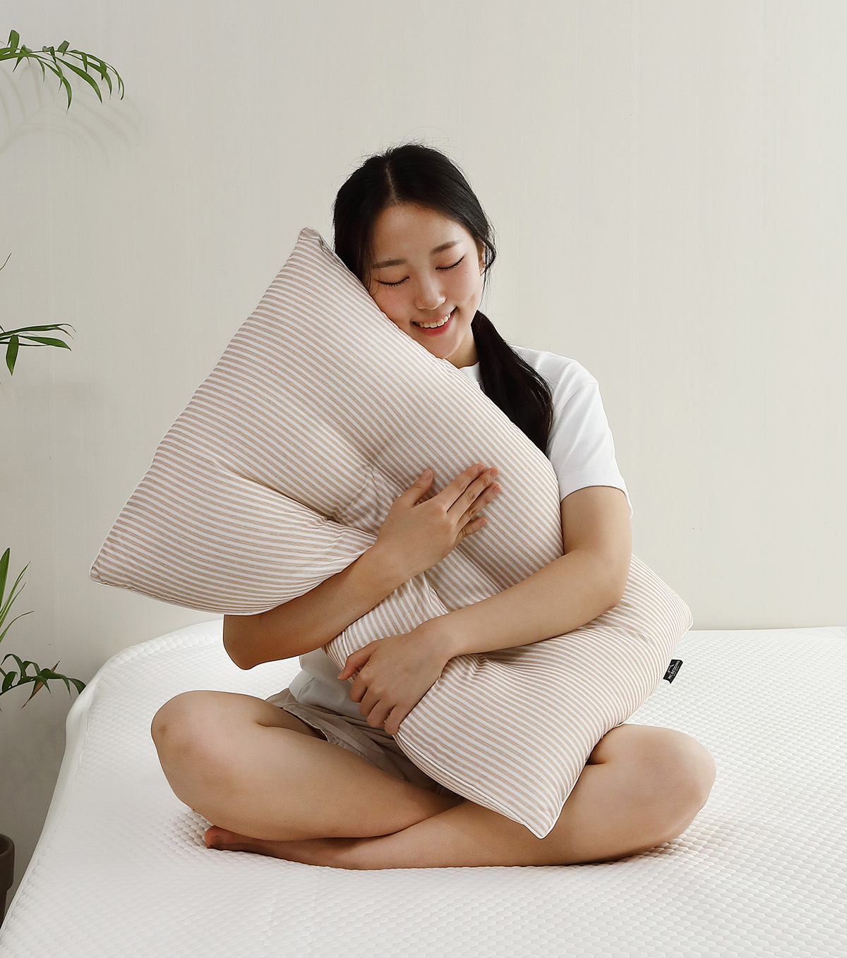 엠시베딩 낮은베개 빨아쓰는 일자목 거북목 수면 알러지케어 경추 베개 5070