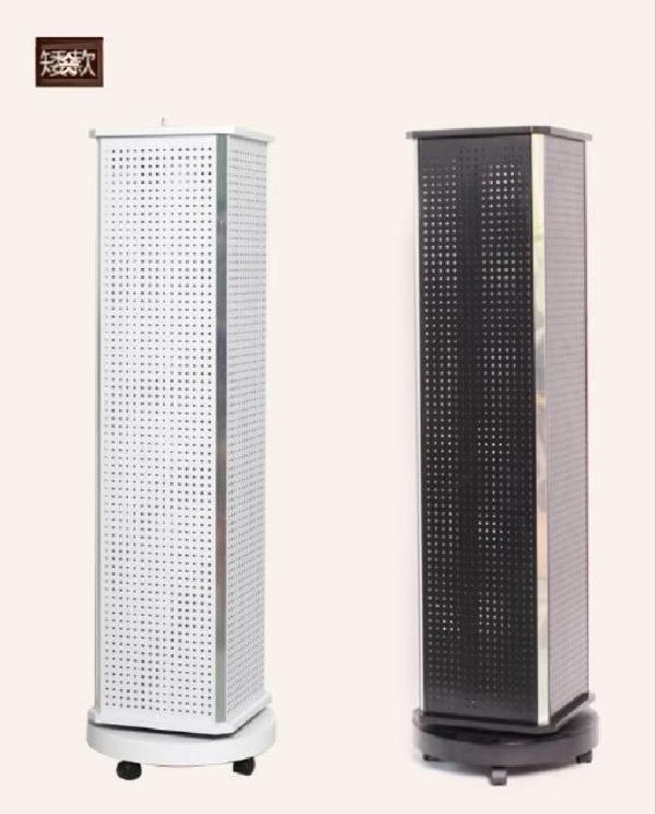 매장용 스탠딩 진열대 철제 타공보드 전시 선반 거치대 실버 쇼트 130cm - 상세 이미지 2