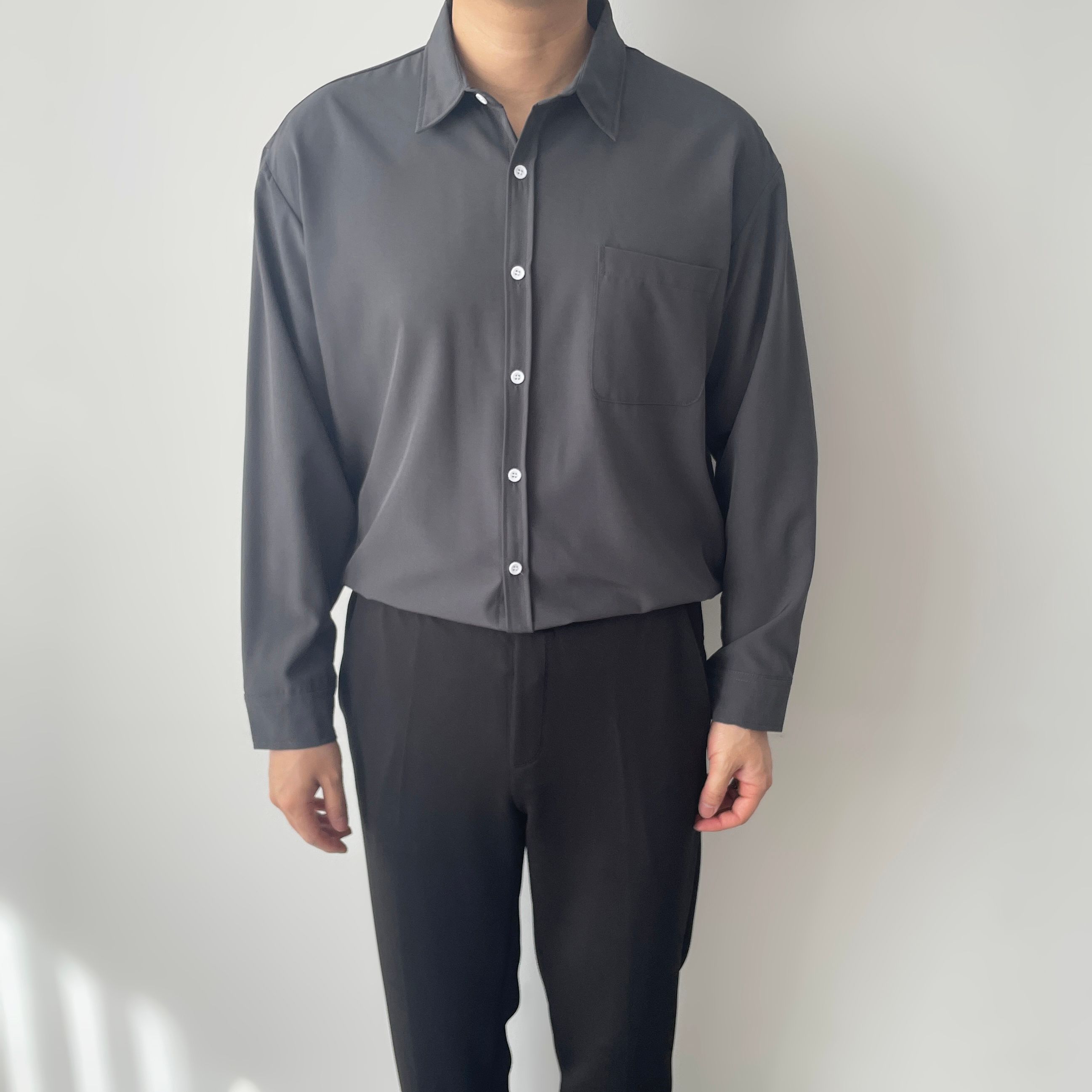 M~4XL 16컬러 커플룩 구김없는셔츠 링클프리 스판와이셔츠 오버핏 캐주얼셔츠 남자캐쥬얼셔츠 남성와이셔츠 이미지 4