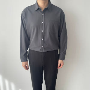 M~4XL 16컬러 커플룩 구김없는셔츠 링클프리 스판와이셔츠 오버핏 캐주... 착용 후기 | 사이즈/핏 총정리 - 상품 이미지 4