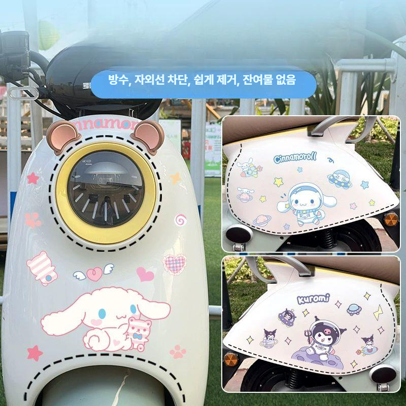 산리오 스티커 오토바이 자동차 장식 꾸미기 쿠로미 시나로롤 마이멜로디 리틀트윈스타 - 상품 이미지