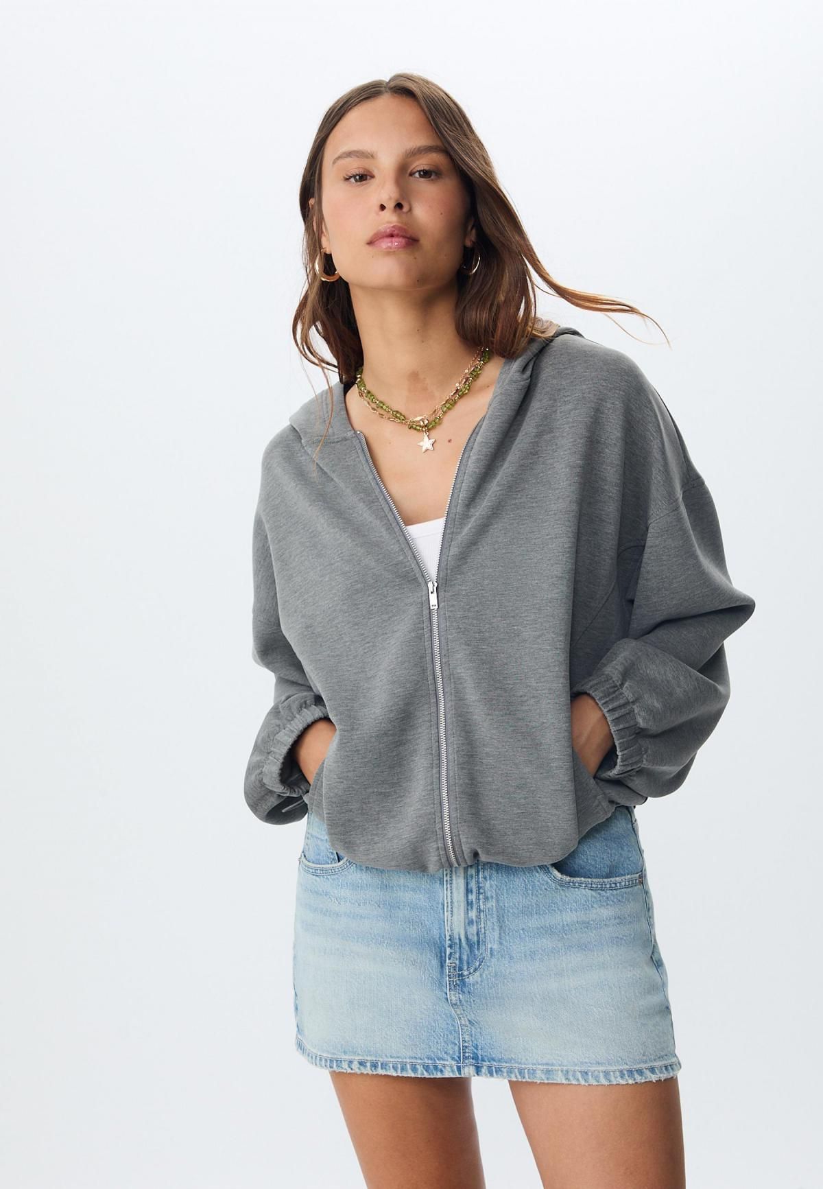 스트라디바리우스 소프트 모달블렌드 집업 후드티 6509/690 DARK GREY - 상세 이미지 2