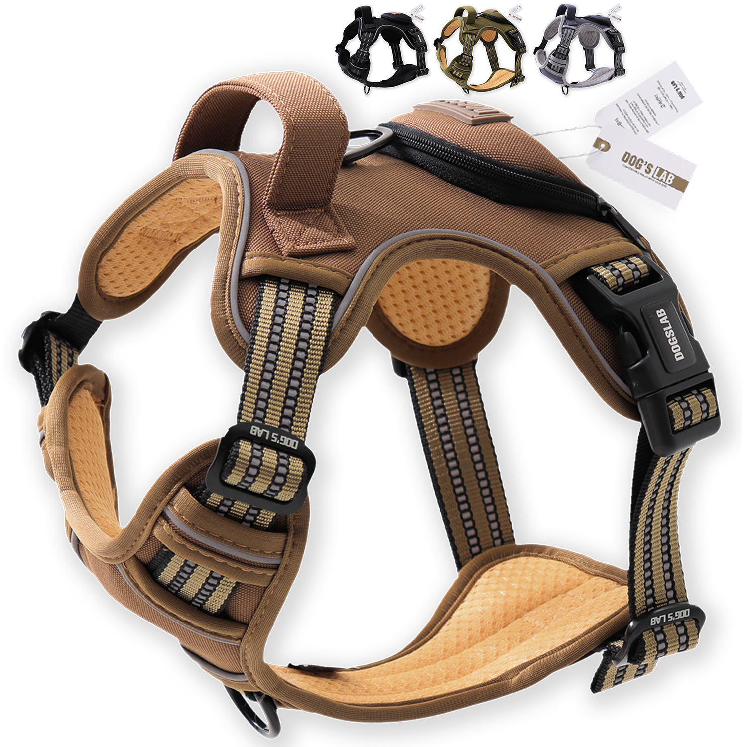 독스랩 카고 하네스 강아지 대형견 중형견 앞섬방지 가슴줄 앞고리 진돗개 시바견 S