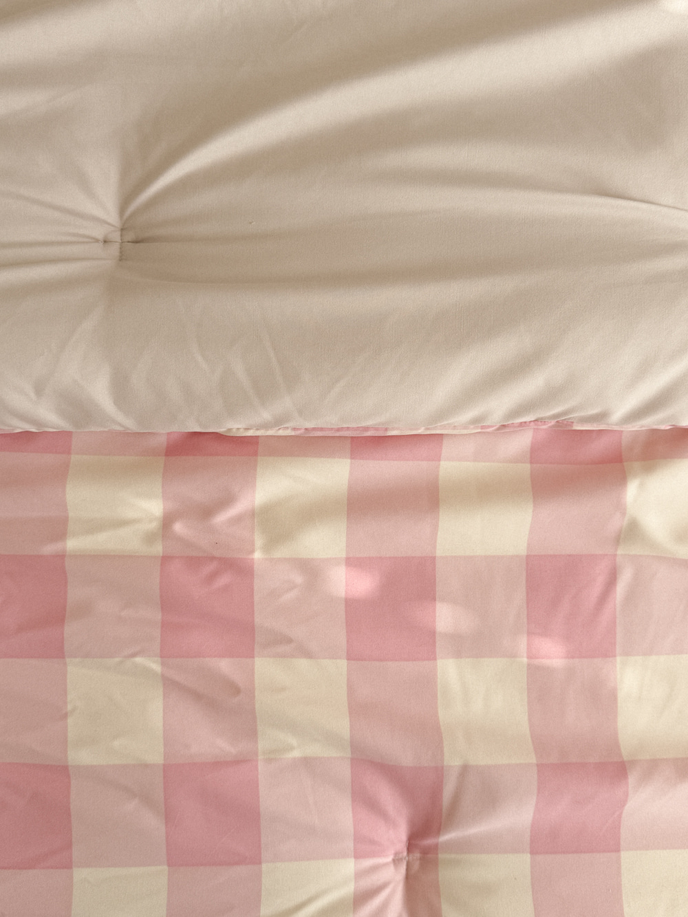 빅깅엄 봄핑크 체크 사계절 차렵이불 4종 풀세트 10%