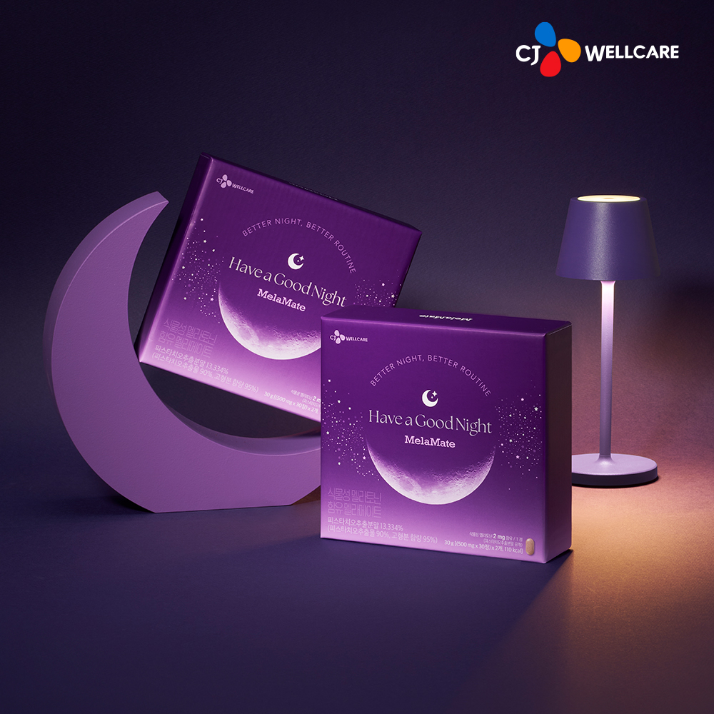 CJ 멜라메이트 식물성 멜라토닌 2mg 프리미엄 식물 유래 세트 (30정 2박스 총 60정/쇼핑백포함) 이미지 4