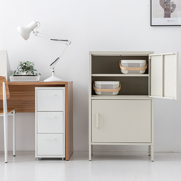 MKB 캐비넷 모던세로 2문 수납장 6001015 600x400x1015mm, 2단, 크림 7359.9367 - 상세 이미지 4