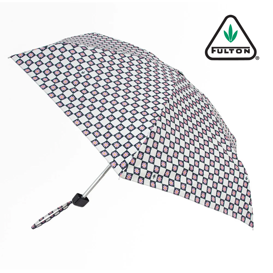 타이니-2 플라워 체크 여성 수동 5단 우산 15cm 160g - 메인 이미지