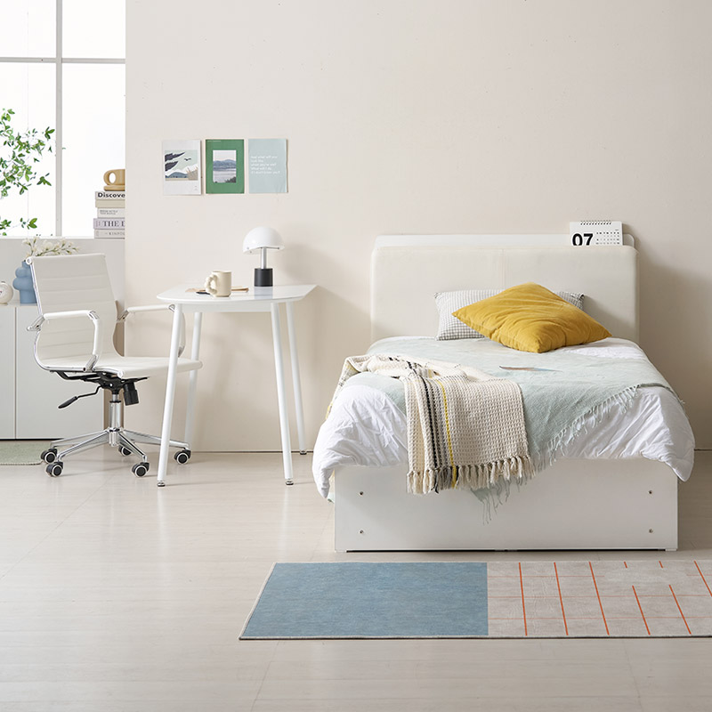 e스마트 플린 LED PU레더 서랍형 수납침대 SS