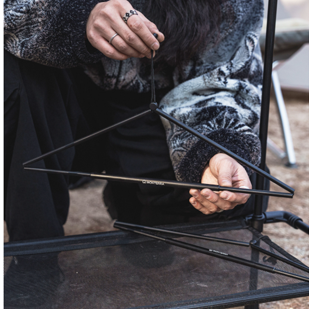 몬테라 옷걸이 휴대용 접이식 캠핑 옷걸이 2P