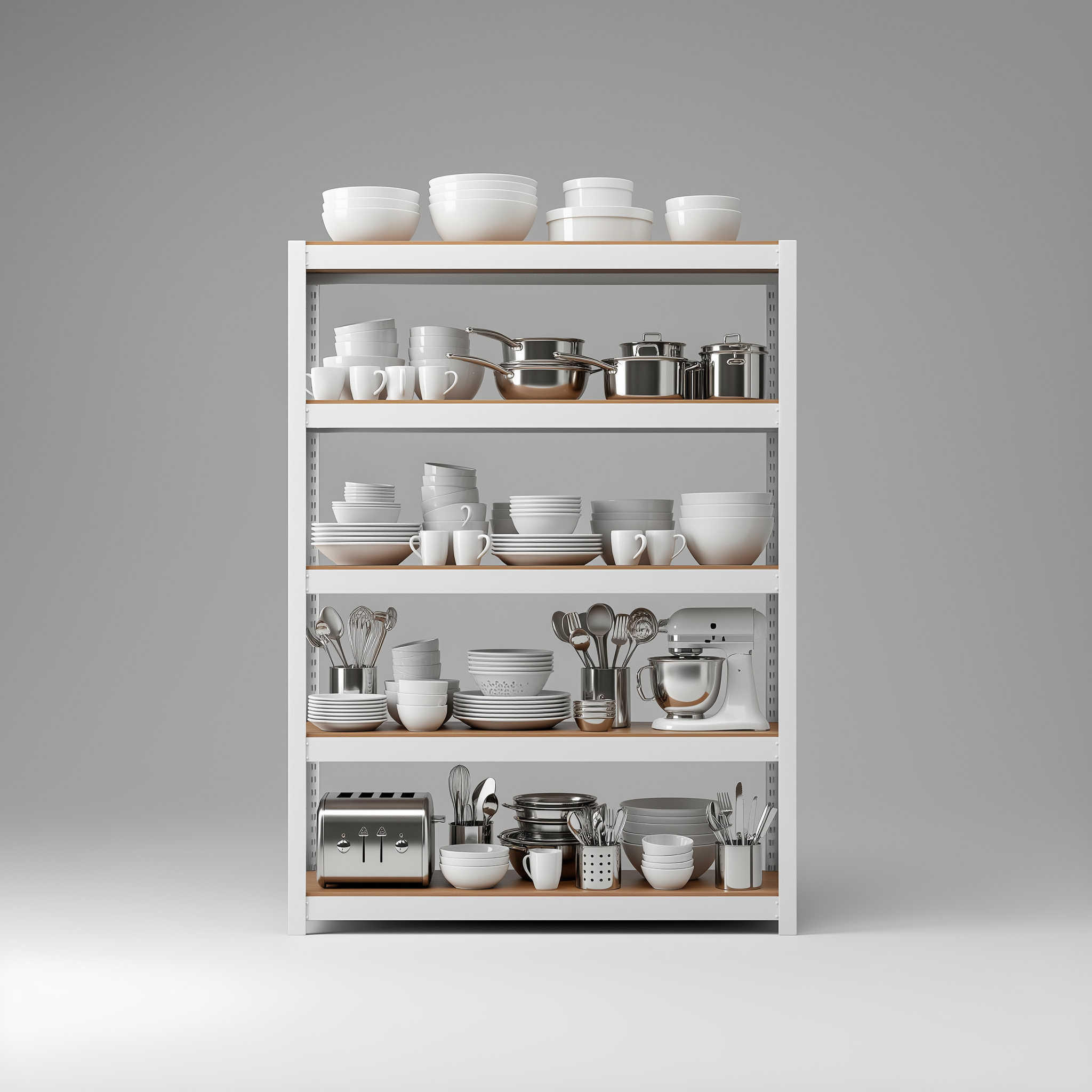 선반 수납선반 다용도 팬트리 무볼트 조립 랙 선반장 3153151500 5단