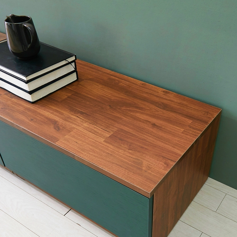 에르모 안방 낮은 미니티비다이 거실장 tv선반 서랍장 1200x400x313, 딥그린