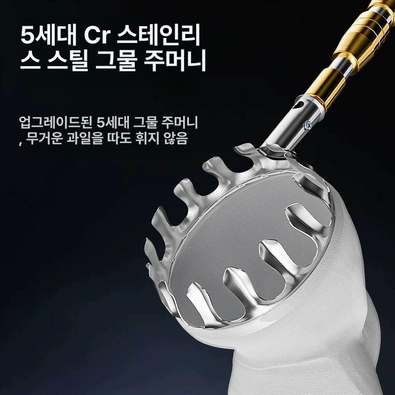 장대 열매따는 기계 매실 사과 호두 과일따는 복숭아 감따기 농기구 높은곳 과수원 채집 4m 강화 열매 열매따기4종세트포함 - 상세 이미지 2