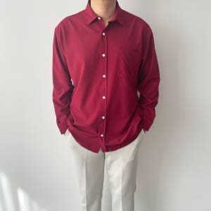 M~4XL 16컬러 커플룩 구김없는셔츠 링클프리 스판와이셔츠 오버핏 캐주... 착용 후기 | 사이즈/핏 총정리 - 상품 이미지 2