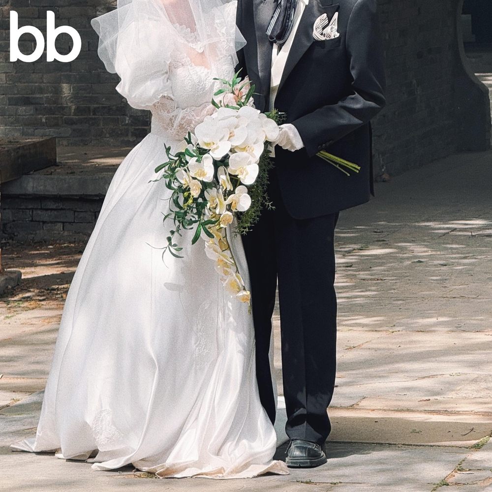 웨딩촬영드레스 금명이 구매 복고 빈티지 학생복 야외 파티 연주 피로연 이브닝 화이트 - 상세 이미지 3