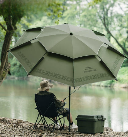 [해외]몬트리 낚시 민물 그늘막 파라솔 붕어 자외선 차단  특가 혜택형 버튼형 우산 2.0m 통기