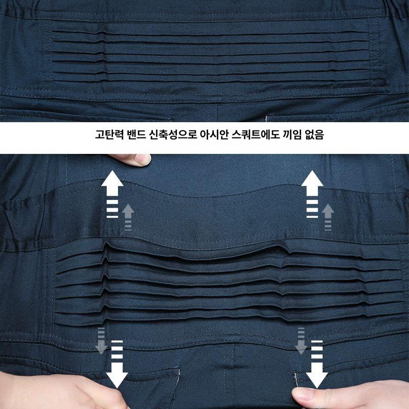 자동차 정비 카센터 건설 스즈끼 멜빵 일체형작업복 배달 일체형 다크네이비기본 스타일 S 165 - 상세 이미지 5