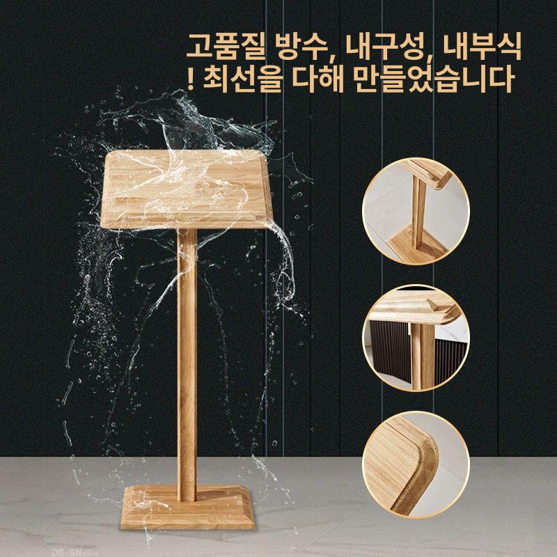 메뉴판 거치대 우드 포스터 디스플레이 광고판 표지판 레스토랑 식당 야외 입간판 웨이팅 108-08y 스탠드 강화유리 - 상세 이미지 5