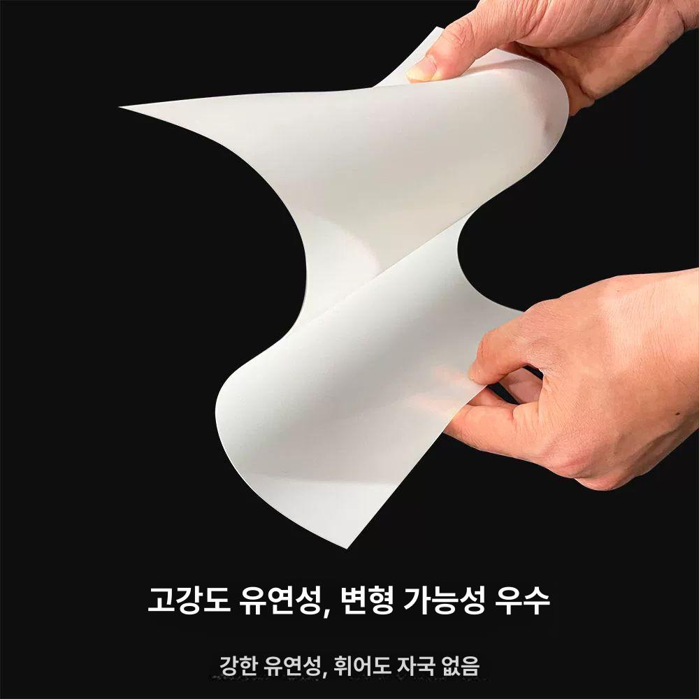 전등가리개 덮개 아크릴 원형 사각 천장 형광등커버 천장등 매장용 카페 야외 전등갓 크림화이트 455x1220x0.5mm - 상세 이미지 4