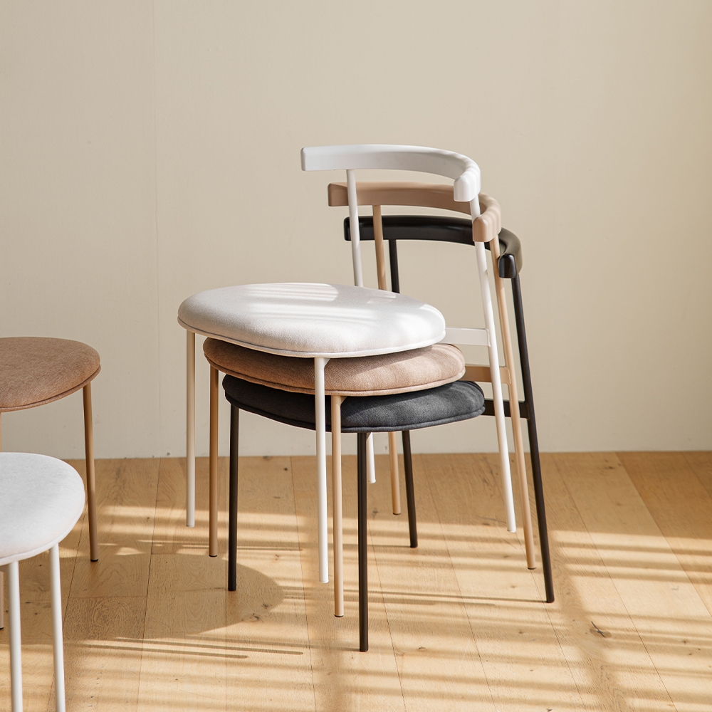 킨디 식탁의자 카페 인테리어 기능성 패브릭