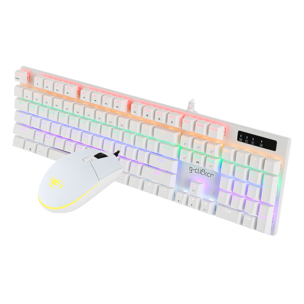 지클릭커 슈퍼 히어로 GMK-510X 게이밍 기계식 유선 키보드 마우스 세트 블랙 적축 이미지 7