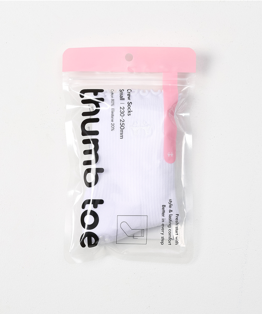 떰토 Frill Socks with Grip 스포츠 쿠션 크루삭스 무봉제 심리스 양말 - 상세 이미지 2