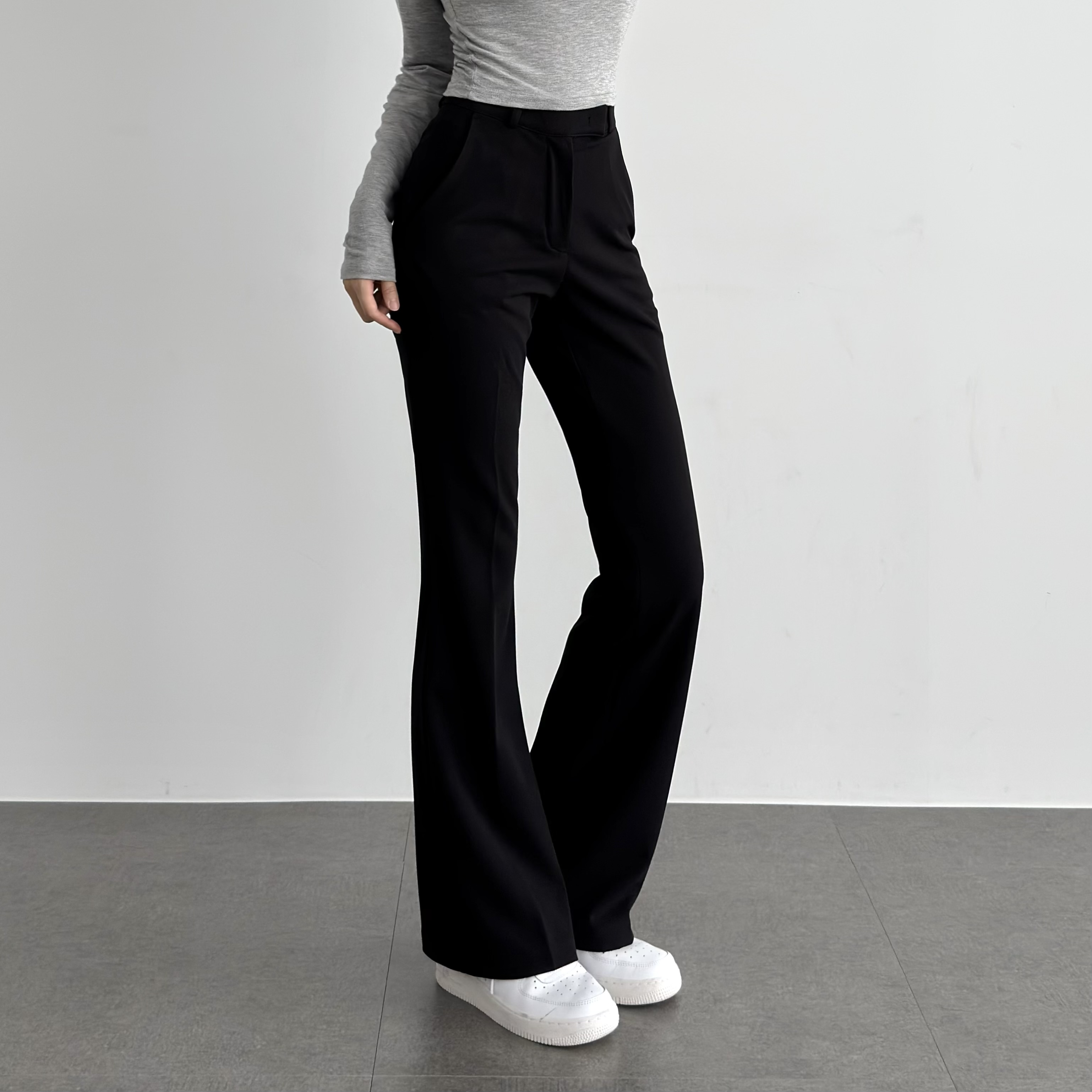 밴딩슬랙스 구김없는 여자슬랙스 키작녀바지 정장바지 - 상세 이미지 4