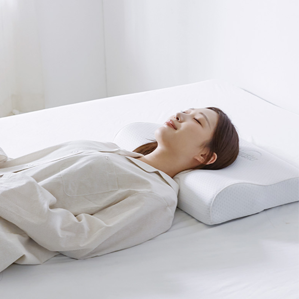 하우스터 천연 라텍스베개 일자목 경추 기능성 꿀잠베개 극소형