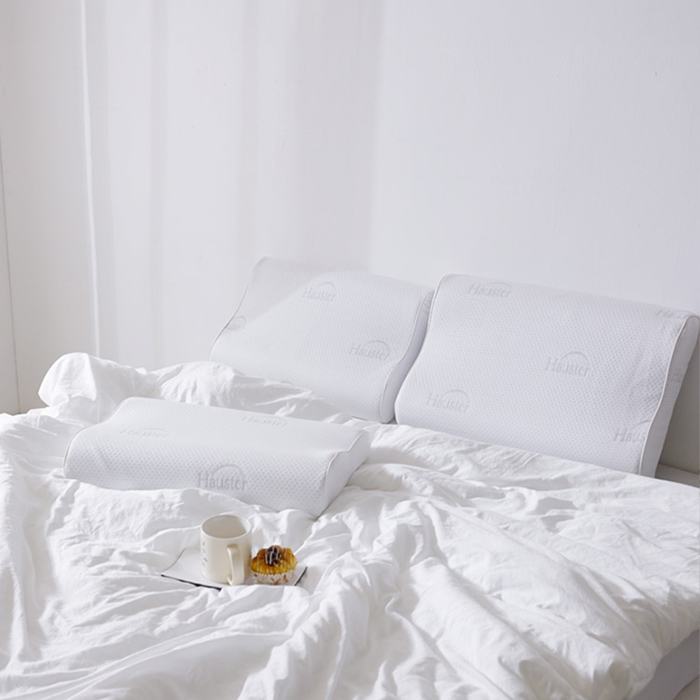 하우스터 천연 라텍스베개 일자목 경추 기능성 꿀잠베개 극소형