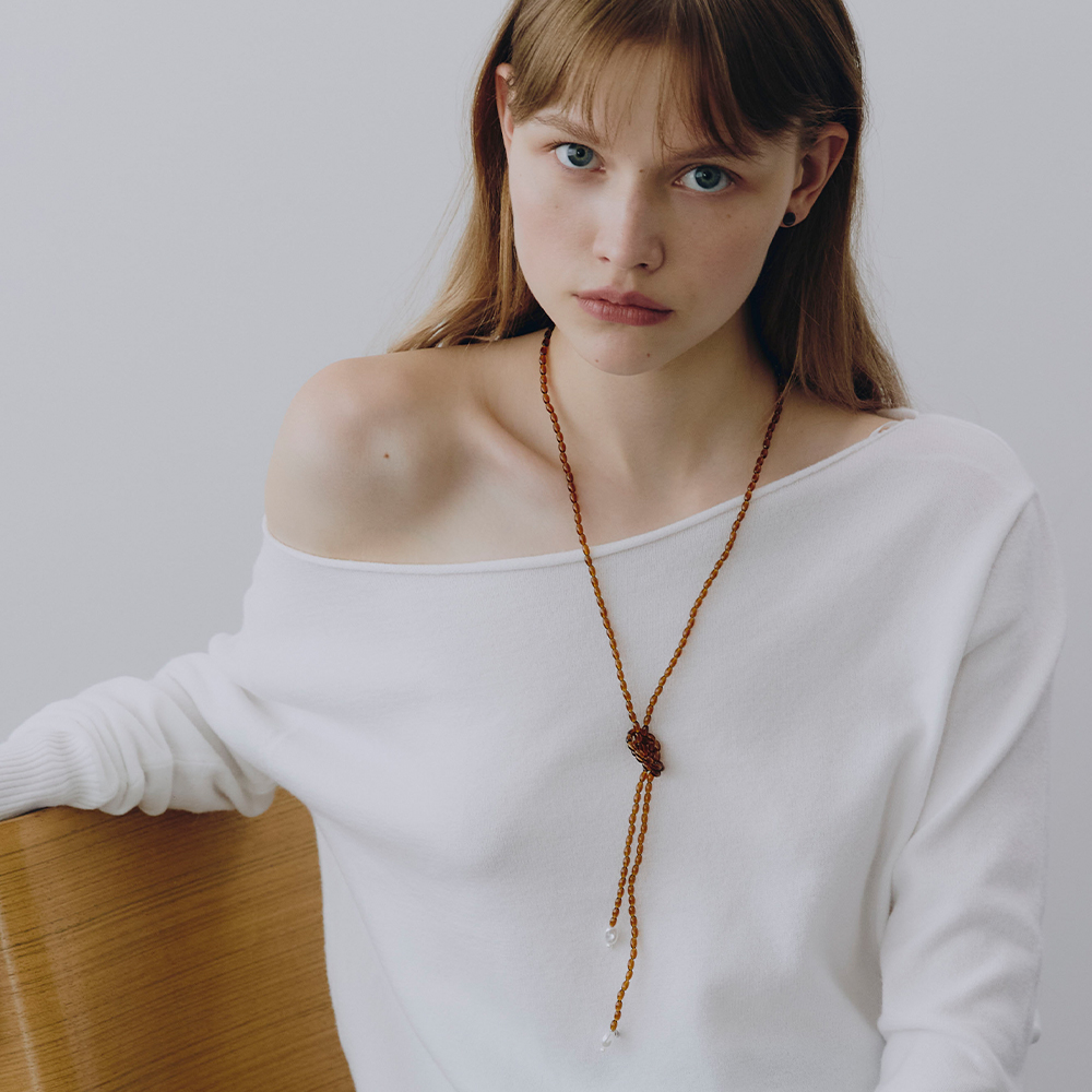 [빈티지헐리우드]Seed Tie Necklace_VH2579NE003M - 상세 이미지 3