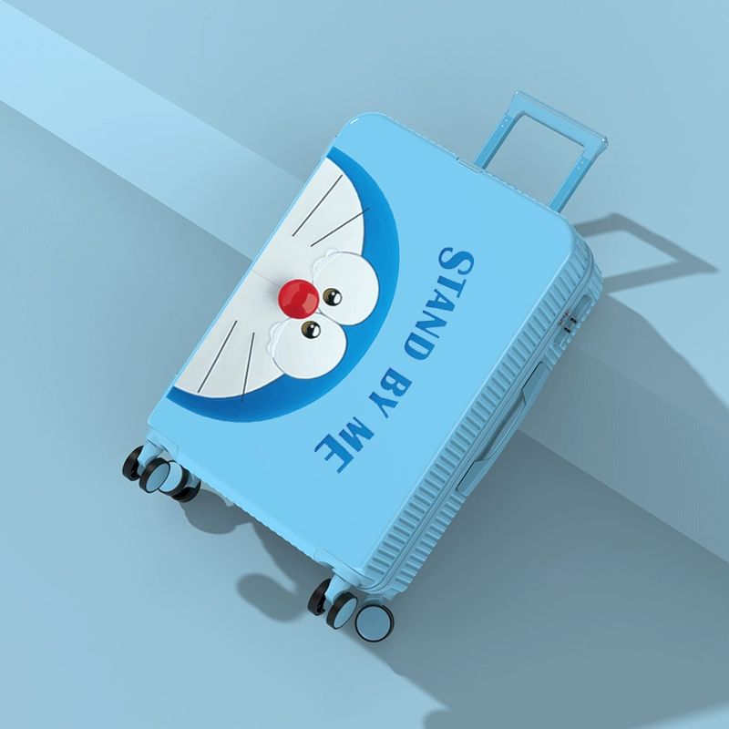 도라에몽 캐리어 기내용 여행 가방 트롤리 케이스 비행기 공항 패션 해외 체크인 하드 수하물 스카이블루 A 18인치 - 상품 이미지