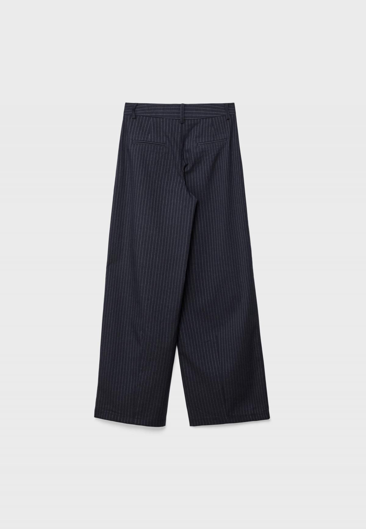 스트라디바리우스 스트라이프 와이드 테크니컬 팬츠 8276/850 NAVY BLUE - 상세 이미지 2