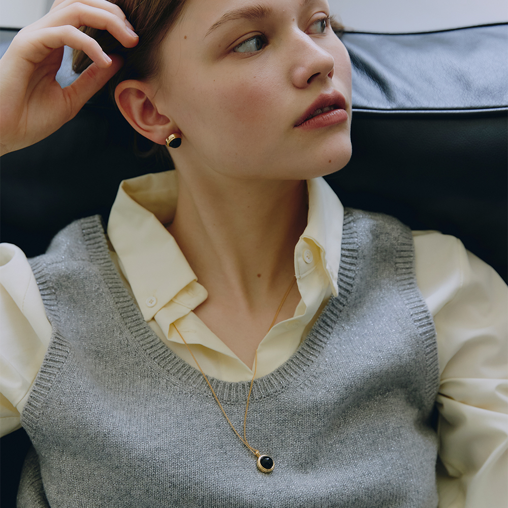 [빈티지헐리우드]Dusky Orb Necklace_VH2579NE004M - 상세 이미지 5