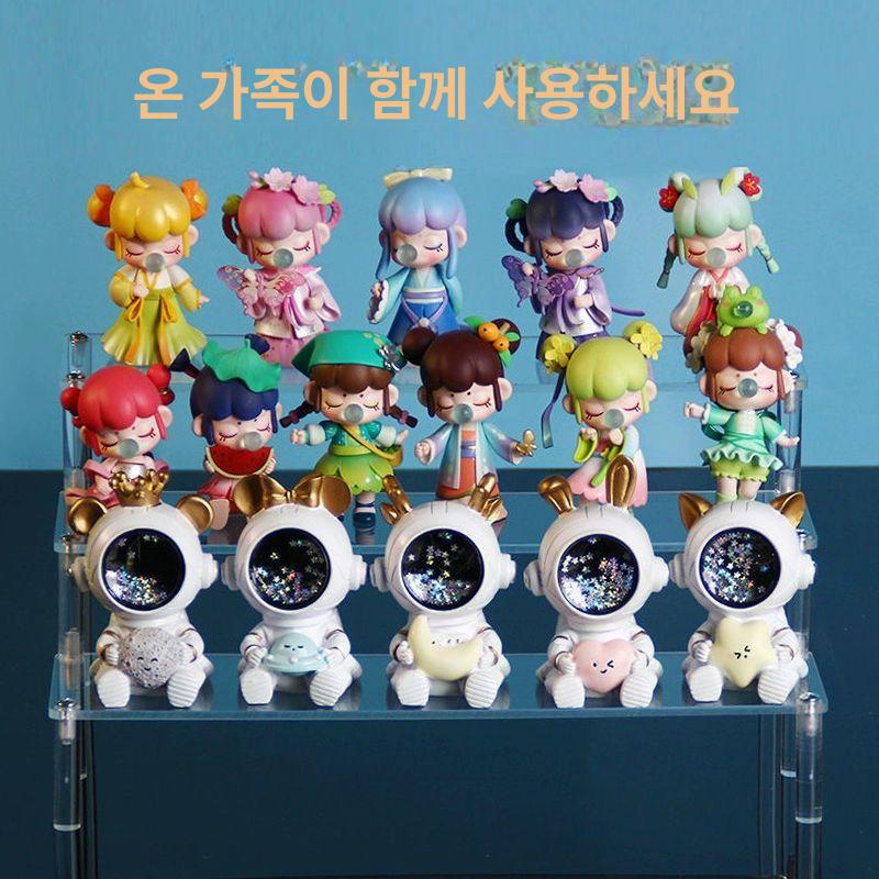아크릴 진열대 피규어 계단식 조립식 제품 계단 악세사리 투명 다용도 거치대 아크릴받침 높이 추가 3층 20cm 8cm 7cm - 상세 이미지 3