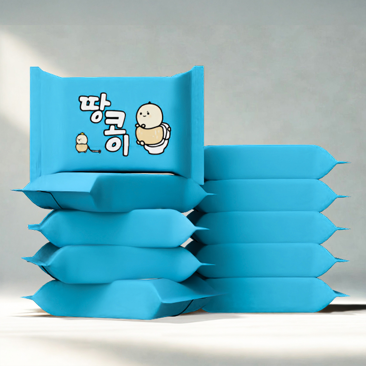 티슈도리 땅콩이 미니 비데 물티슈 10매 10팩 휴대용 포켓 여행용 비데 물티슈