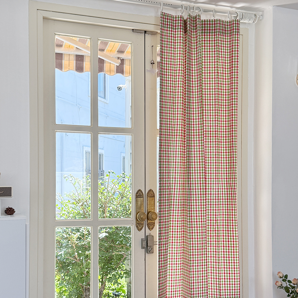 바이아미 데일리 체크 아이방 커튼 맞춤 제작 여아 남아