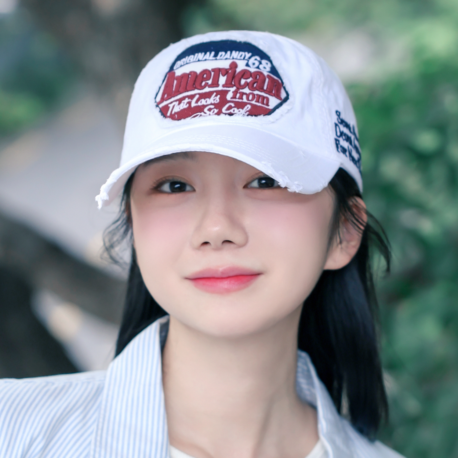 국내생산 American 레터링 워싱 볼캡 여성 빈티지 캡모자 남녀공용 커플 야구모자