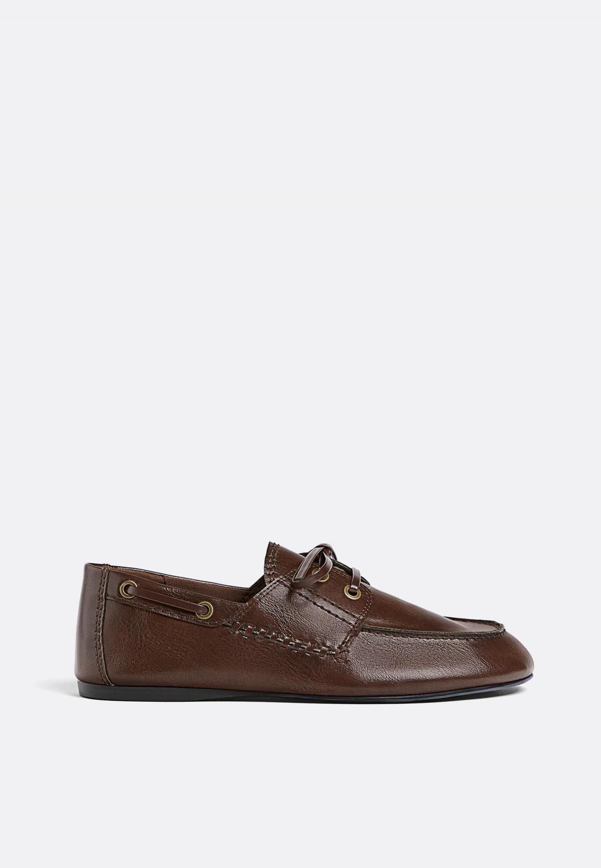 스트라디바리우스 베이직 스티치 레이스업 브라운 로퍼 9648/670 BROWN - 메인 이미지