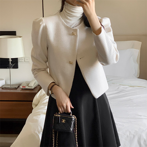 [자체제작] (MADE)벨마 퍼프 트위드 자켓 jk2549