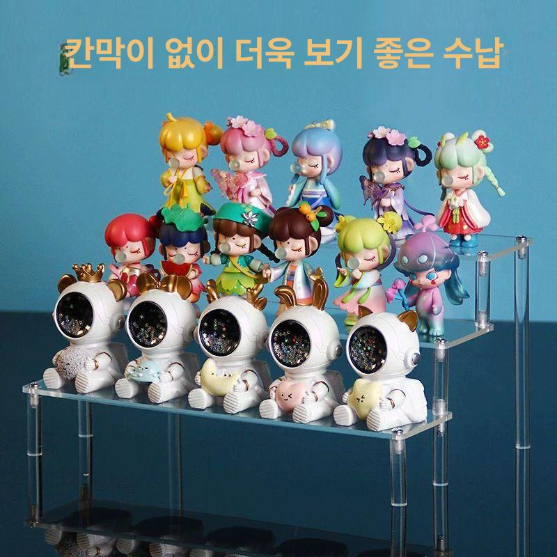 아크릴 진열대 피규어 계단식 조립식 제품 계단 악세사리 투명 다용도 거치대 아크릴받침 높이 추가 3층 20cm 8cm 7cm - 상세 이미지 4