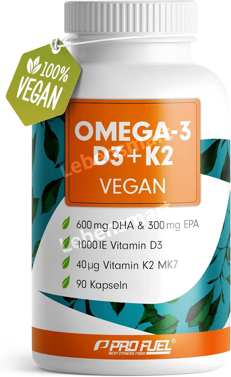 프로퓨엘 고함량 오메가3 비건 D3 K2 1100mg 90캡슐(1병) - 상품 이미지