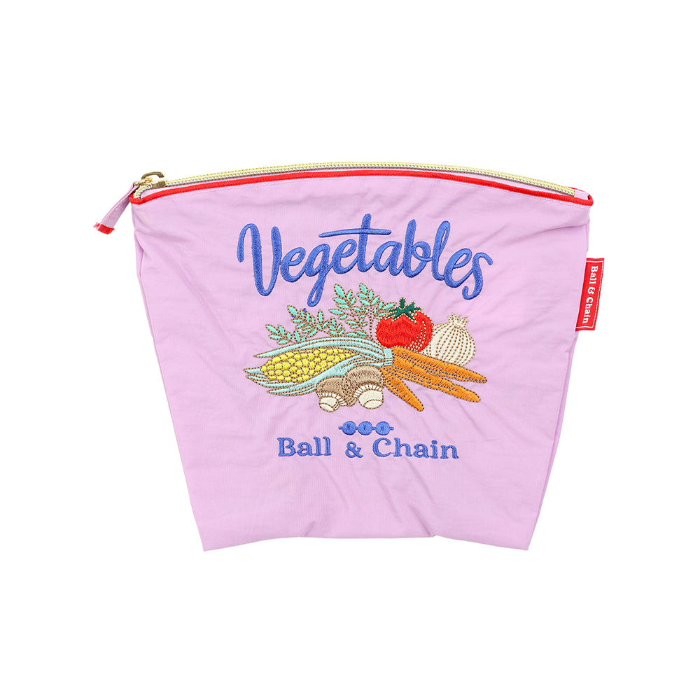볼앤체인 퍼플 베지터블 미디움 파우치 220191116 Vegetables - 상품 이미지