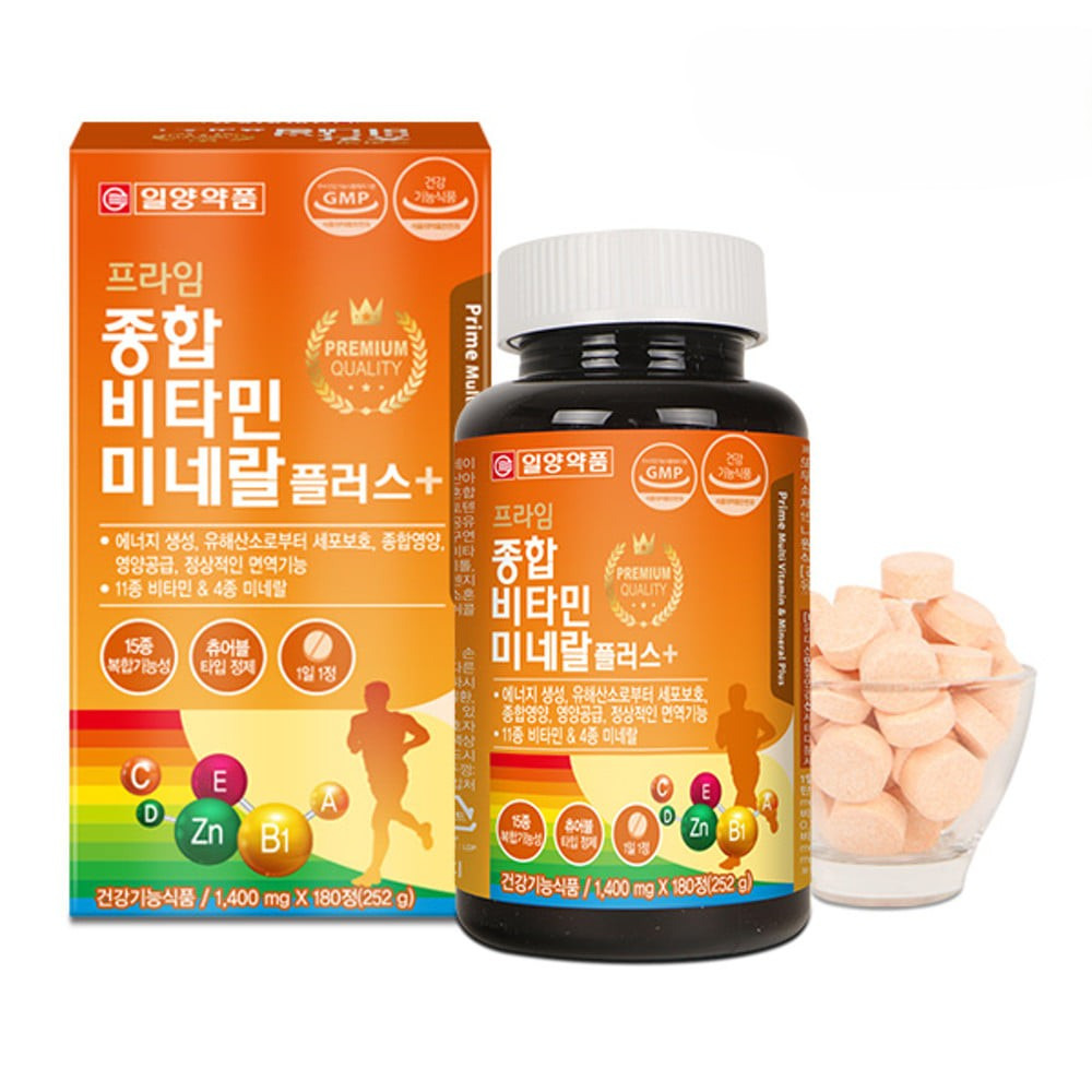 일양약품 프라임 종합 비타민 미네랄 플러스 엑티바 부스터 우먼팩 맨즈팩 180정, 2개 - 상세 이미지 2