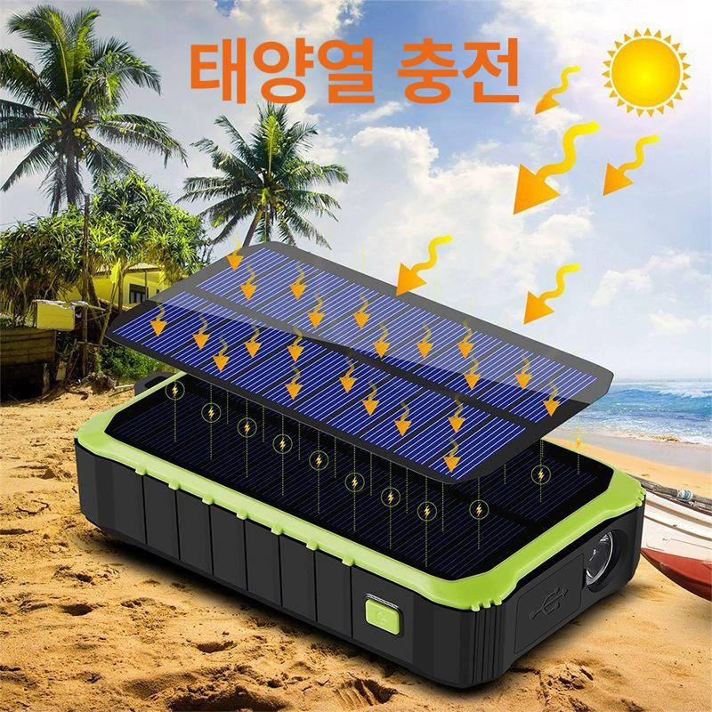 자가발전 수동발전기 태양열 휴대전화 크랭크 캠핑용 스마트폰 태양광발전 태양광패널 미니태양광 12000mAh 대용량 신모델 A - 상세 이미지 4