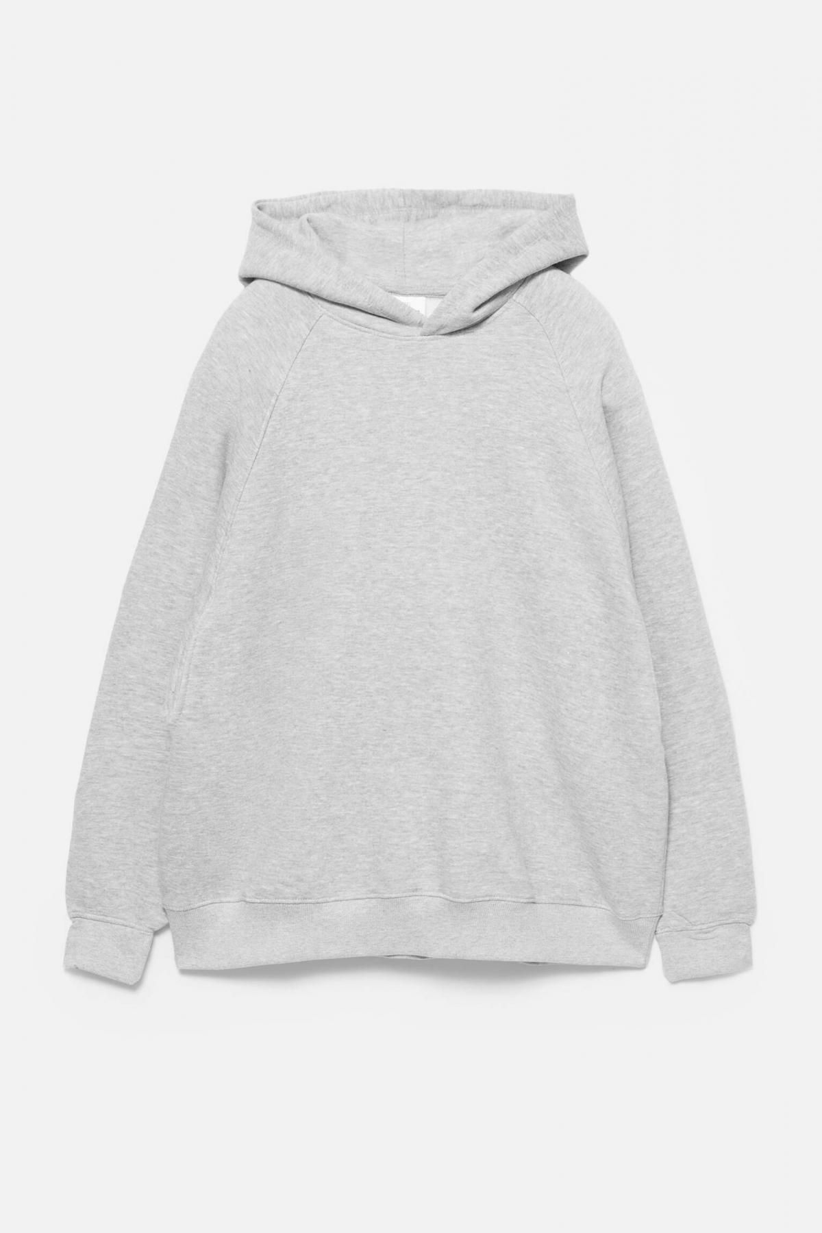 풀앤베어 오버핏 라이트그레이 테크니컬 코튼 후드티 7560/311 GREY MARL - 메인 이미지