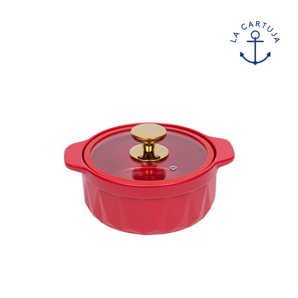 까르투하 퀀텀 세라믹 무균열 뚝배기 내열냄비 양수냄비 20cm, 레드 - 상품 이미지