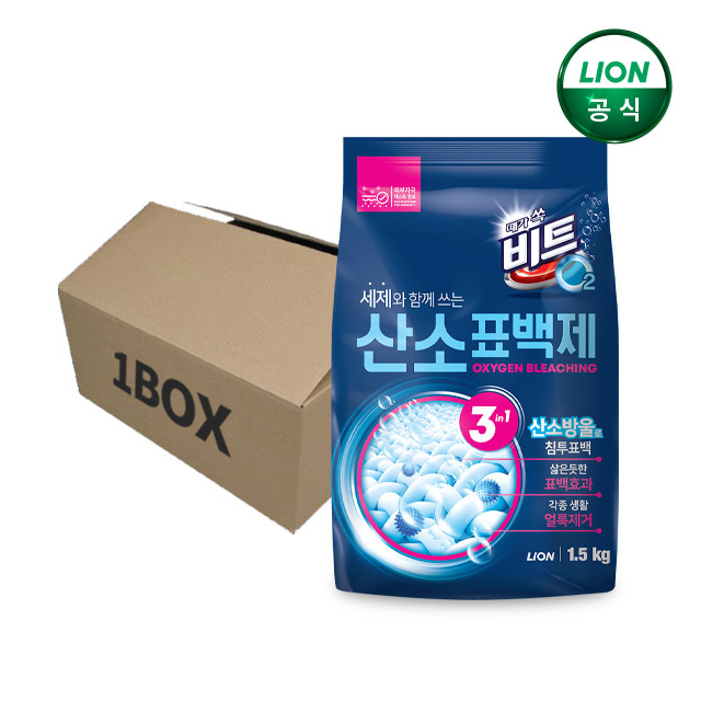 비트 O2 산소표백제 1.5kg 8개 / 1box - 상품 이미지