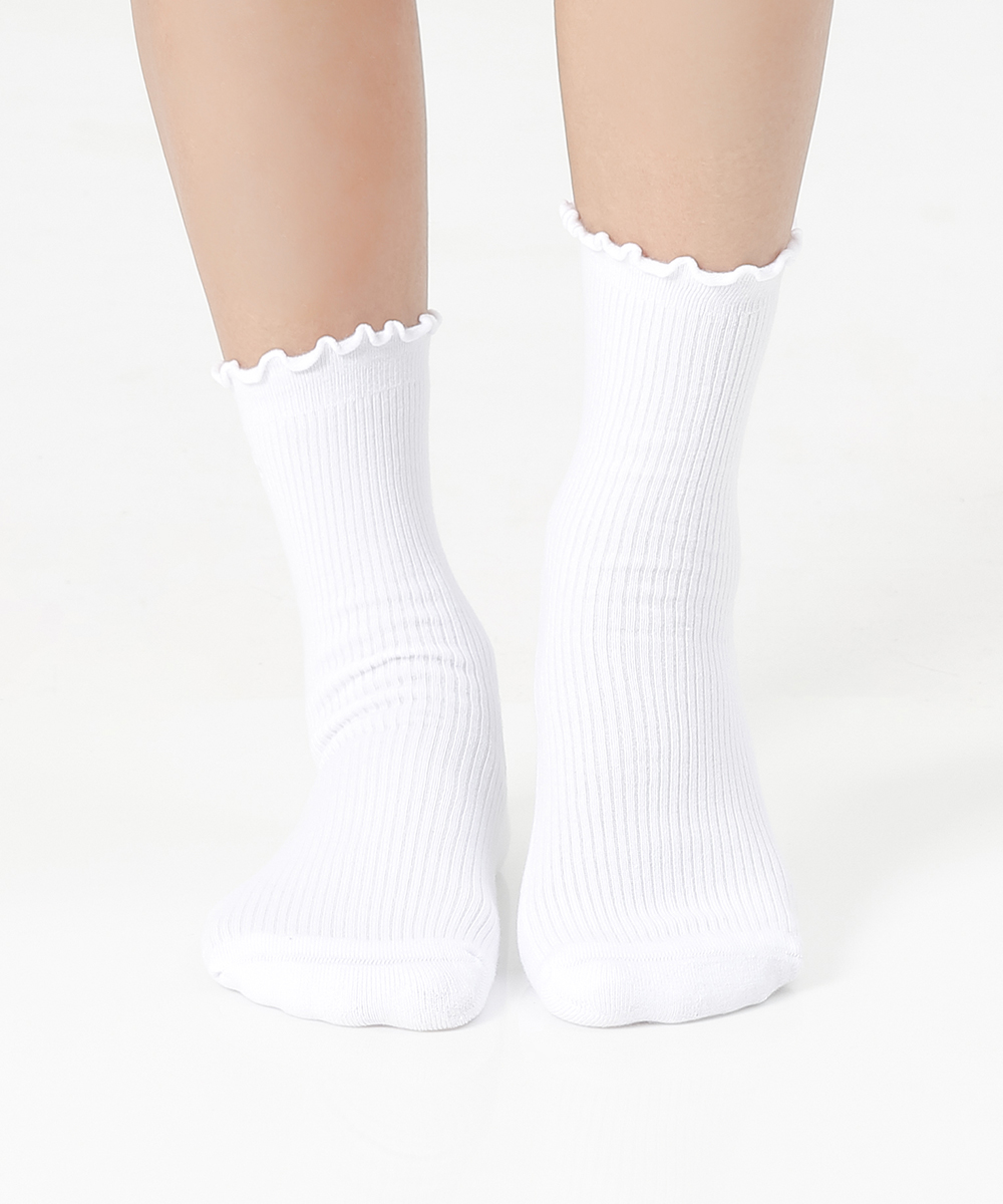 떰토 Frill Socks 스포츠 쿠션 크루삭스 무봉제 심리스 양말 - 상세 이미지 4