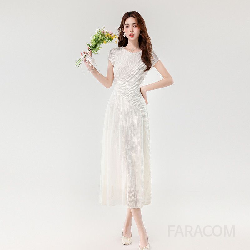 여름 롱 페어리 스커트 여성 슬림핏 심플 디자인 바캉스룩 휴양지룩 시원한 착용감 데일리 스타일링 가능 - 상품 이미지