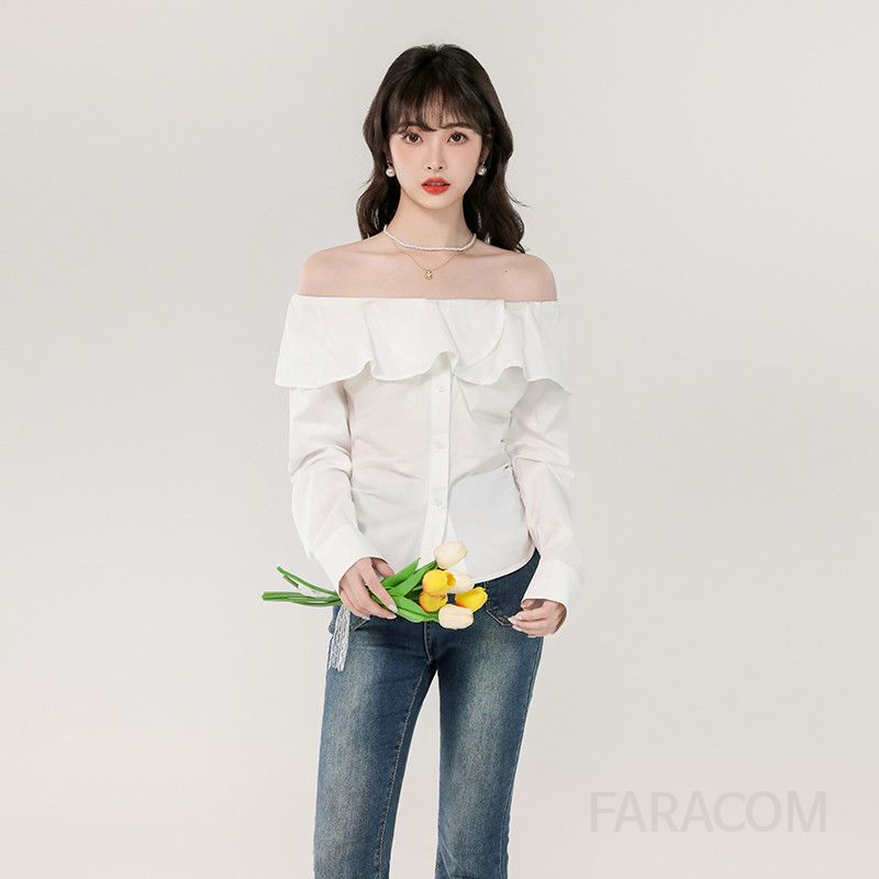 라운드넥 여성 긴팔 블라우스 가을용 루즈핏 심플하고 세련된 디자인 데일리 캐주얼 스타일 편안한 착용감 하객룩 코디 가능 - 상세 이미지 4